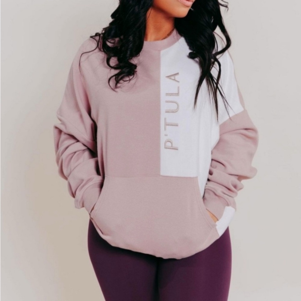 Ptula block crewneck small mauve